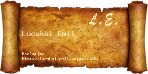 Lucskai Emil névjegykártya