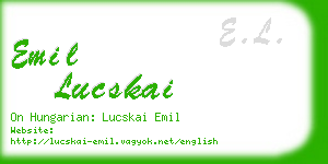 emil lucskai business card